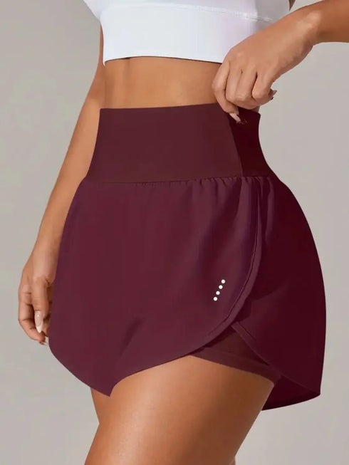 Pocketed High Waist Active Shorts - Fashorio