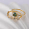 1 Carat Moissanite 925 Sterling Silver 2pcs Ring Set Gold - Fashorio