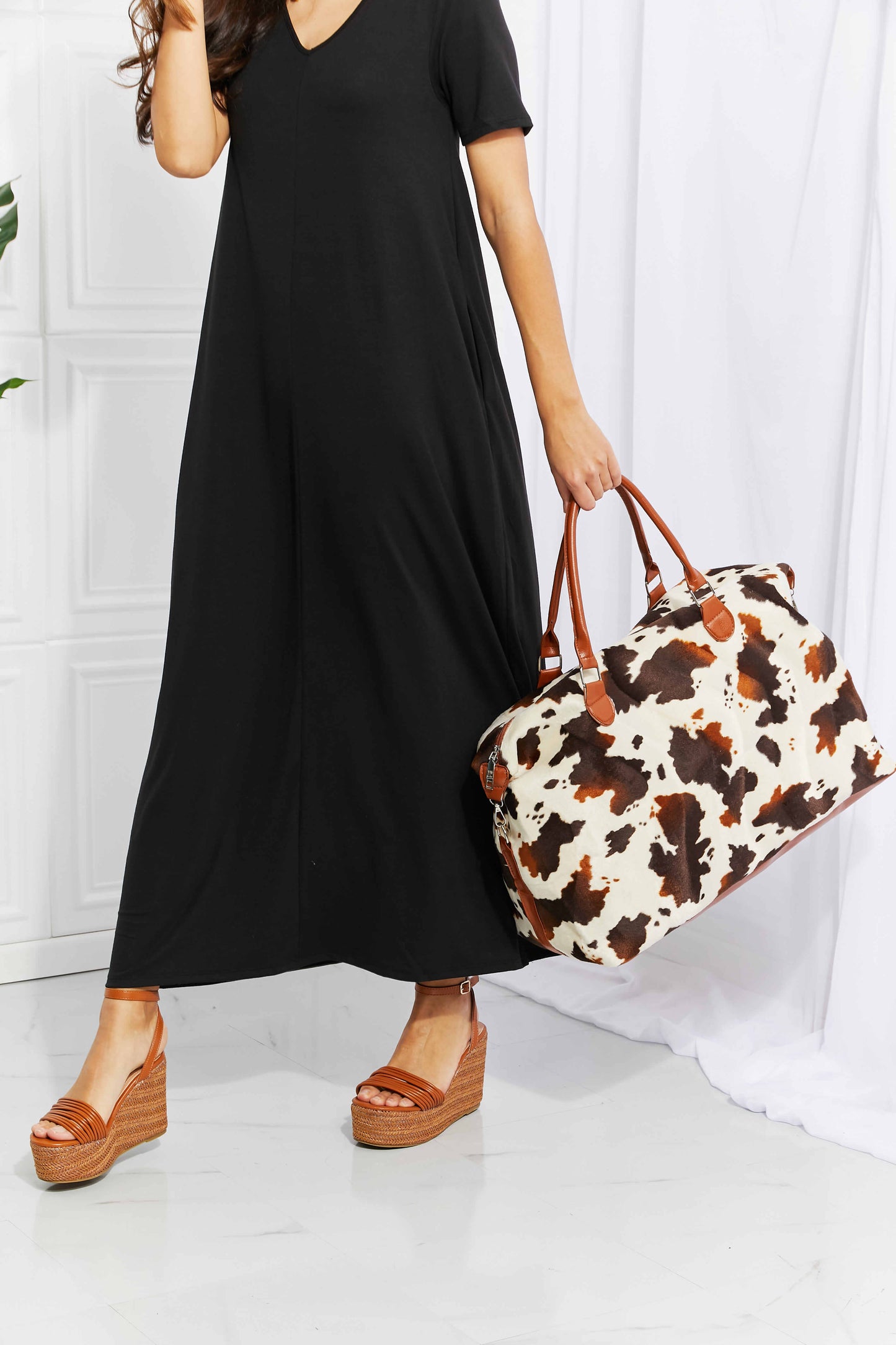 Animal Print Plush Weekender Bag - Fashorio