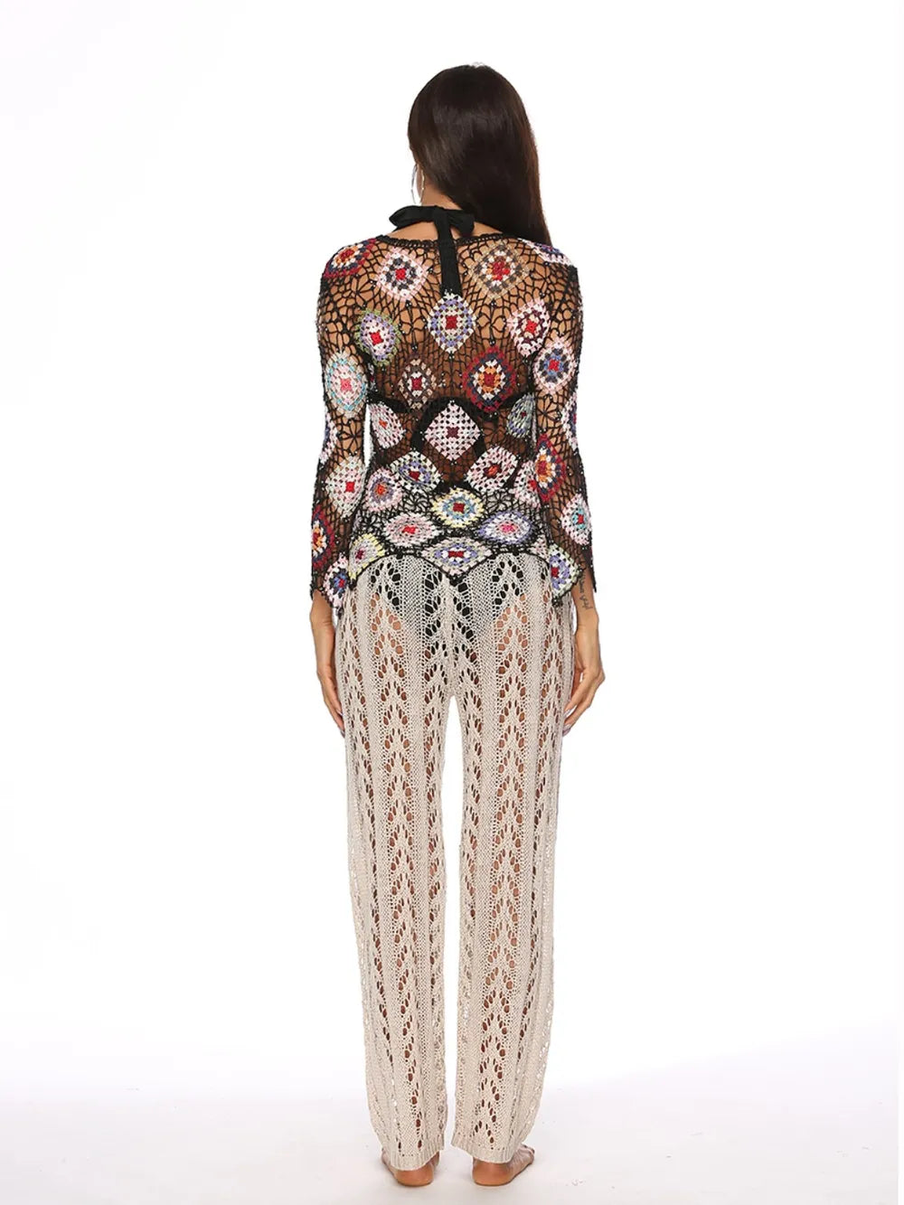 Cutout Drawstring High Waist Swim Pants - Fashorio