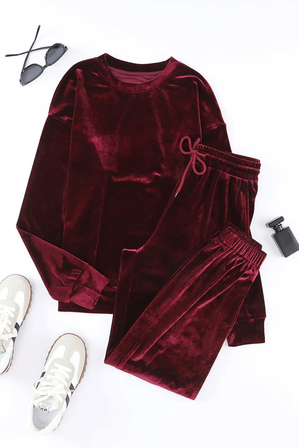 Long Sleeve Top and Pants Lounge Set - Fashorio