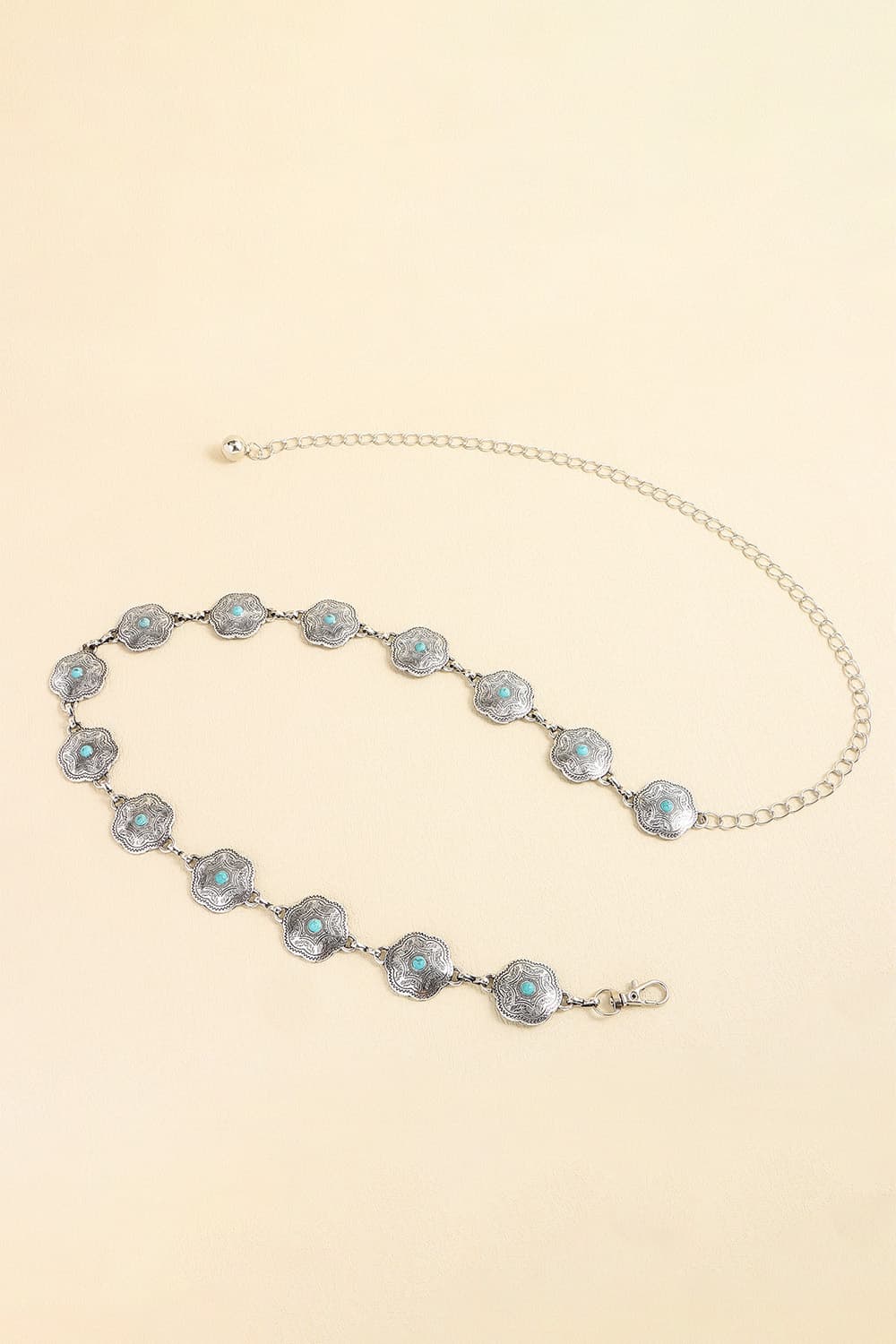 Vintage Turquoise Alloy Belt - Fashorio
