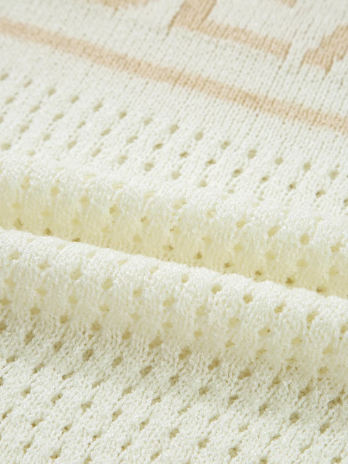 BEACH Hollow Out Knitted Lightweight Dolman Sweater - Fashorio