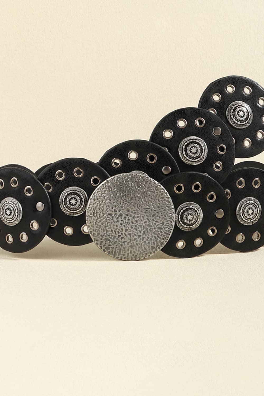 Round Shape PU Leather Belt - Fashorio