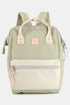 Himawari Water Resistant Canvas Backpack Bag with Side Pockets Cream L.Green One Size - Fashorio