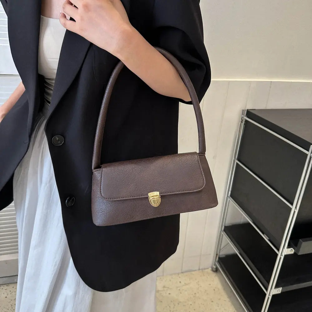 PU Leather Shoulder Bag - Fashorio