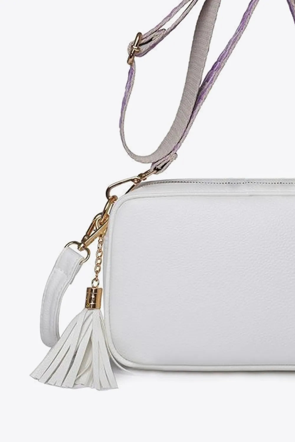 PU Leather Tassel Crossbody Bag - Fashorio