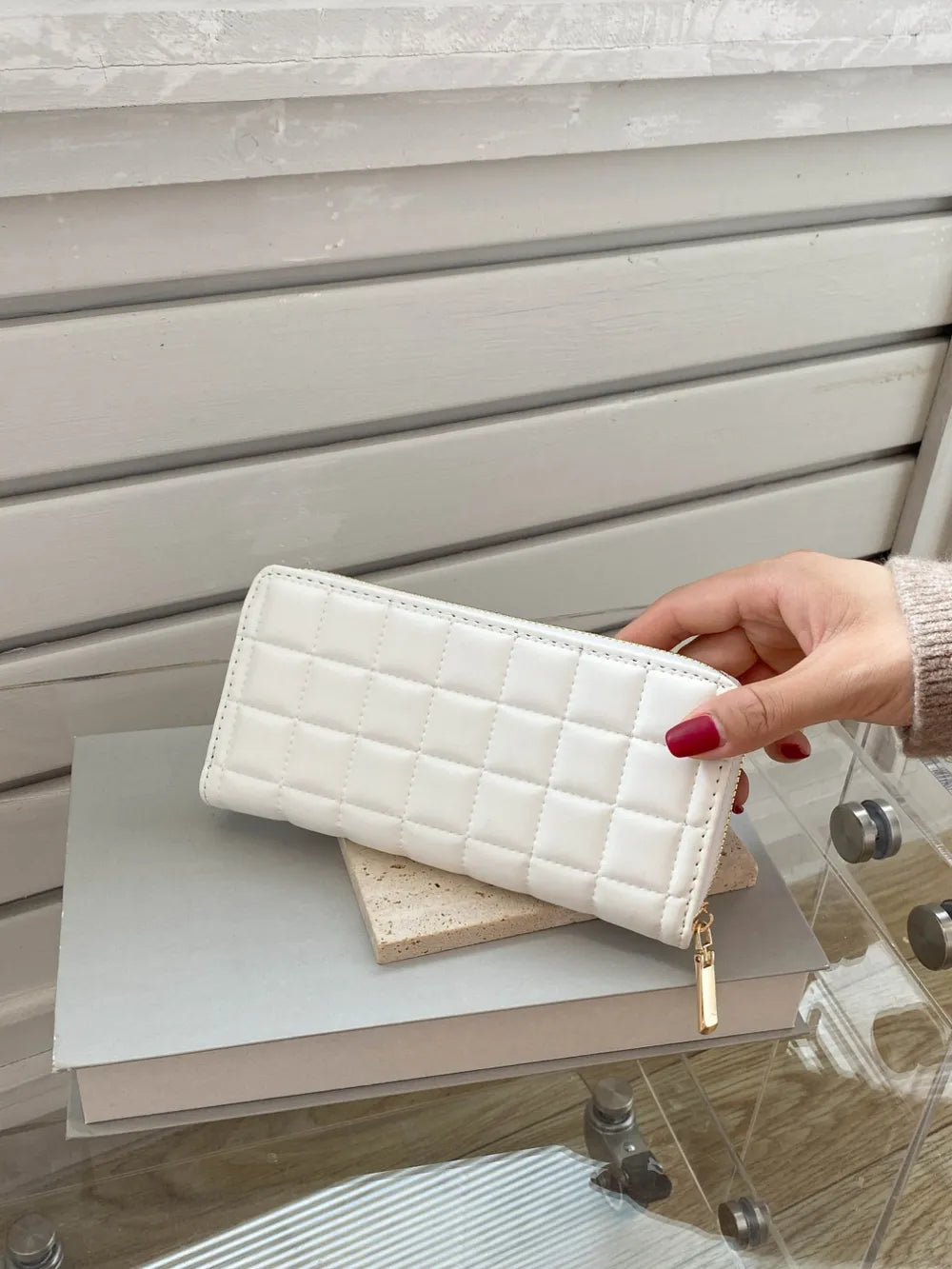 PU Leather Solid Color Wallet - Fashorio