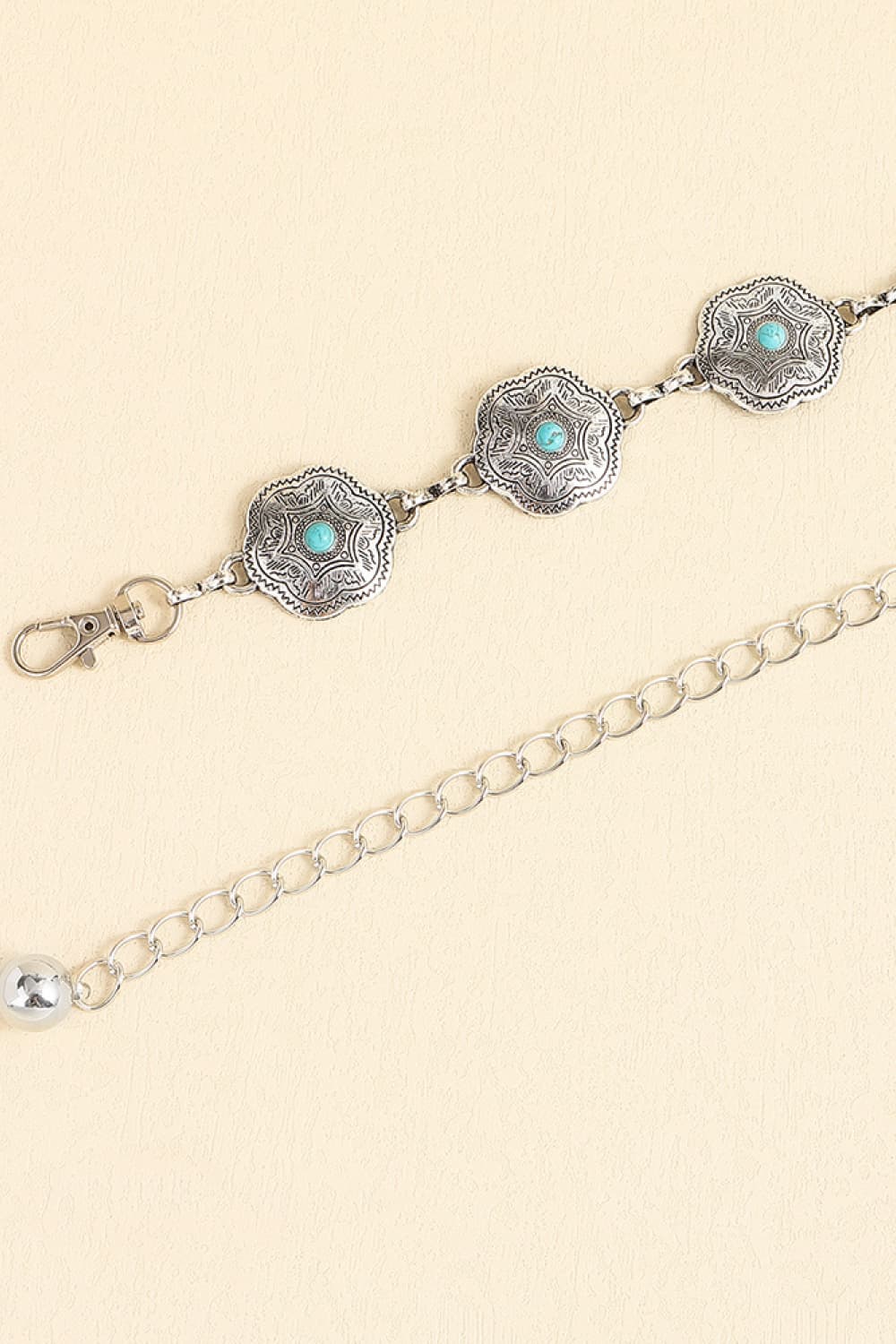 Vintage Turquoise Alloy Belt - Fashorio
