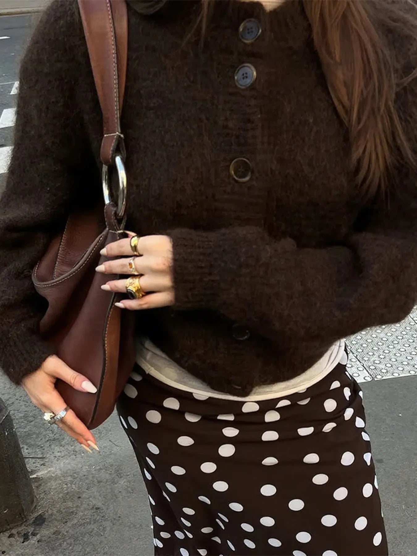 Button Down Long Sleeve Cardigan - Fashorio