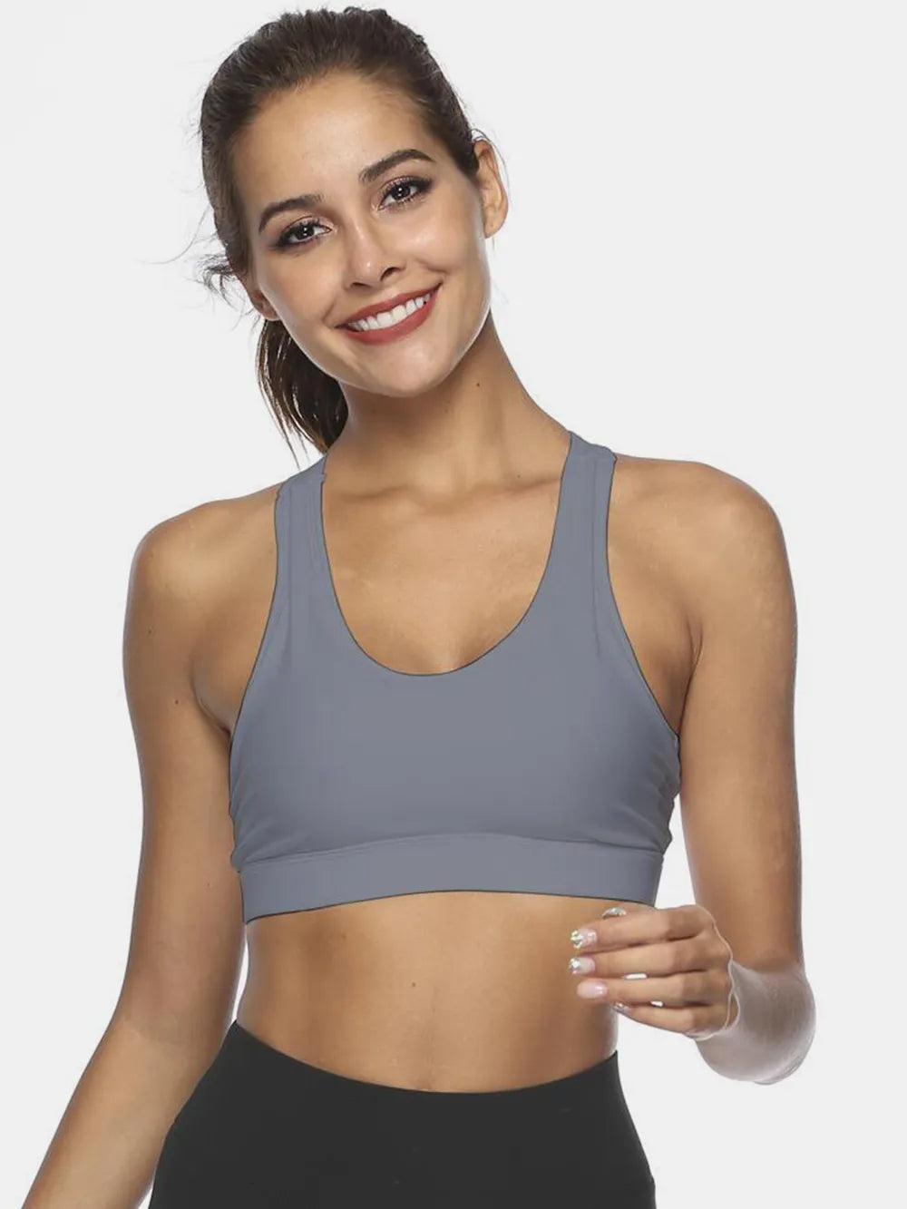 Cutout Scoop Neck Active Tank - Fashorio