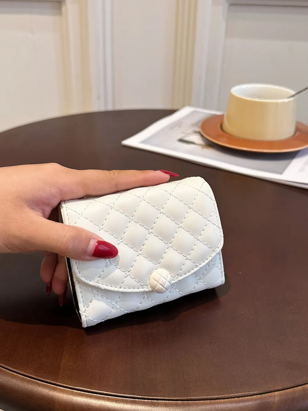 PU Leather Solid Color Wallet - Fashorio