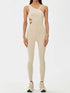 Cutout Asymmetrical Neck Active Jumpsuit - Fashorio