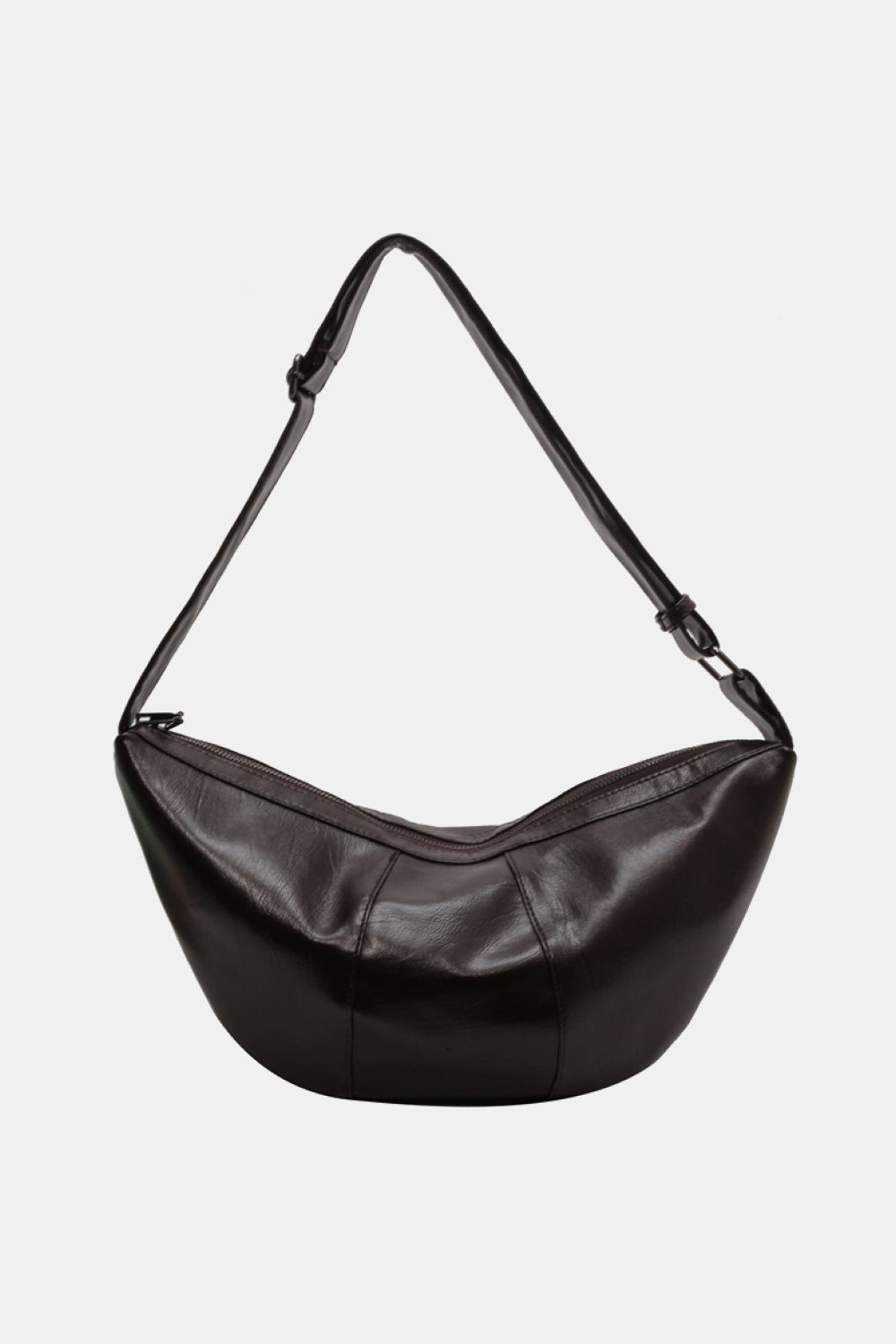 PU Leather Sling Bag Mocha One Size - Fashorio