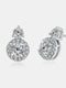 1 Carat Moissanite 925 Sterling Silver Earrings Silver One Size - Fashorio