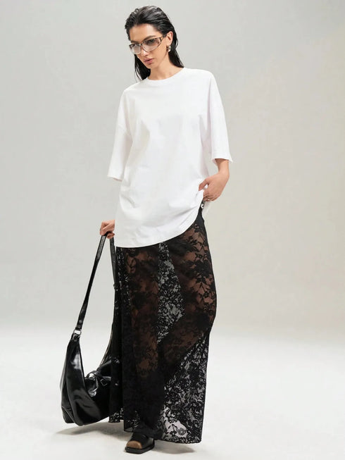 Lace Maxi Skirt - Fashorio