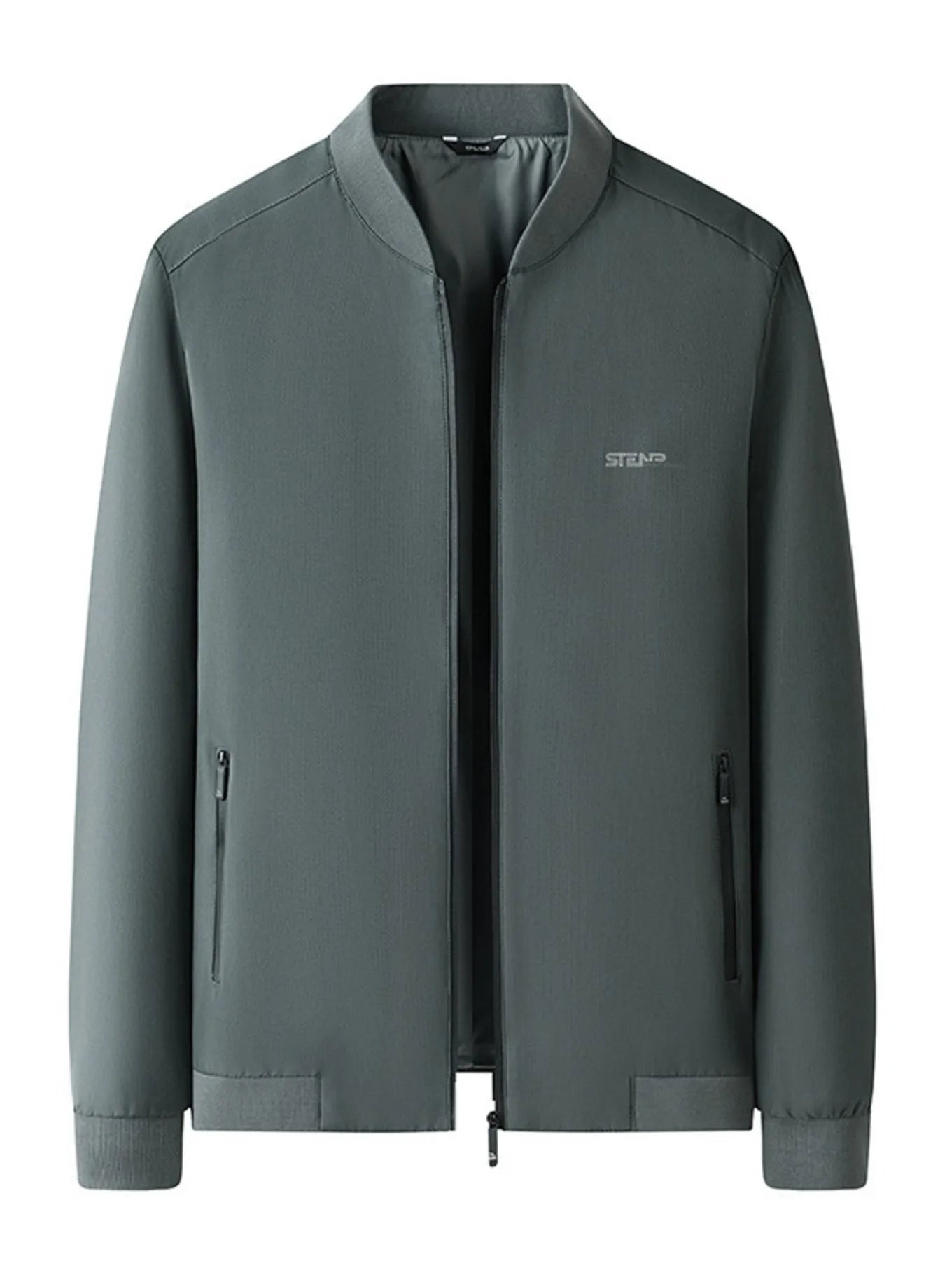 Men's Plus Size Zip-Up Bomber Jacket with Pockets - Fashorio