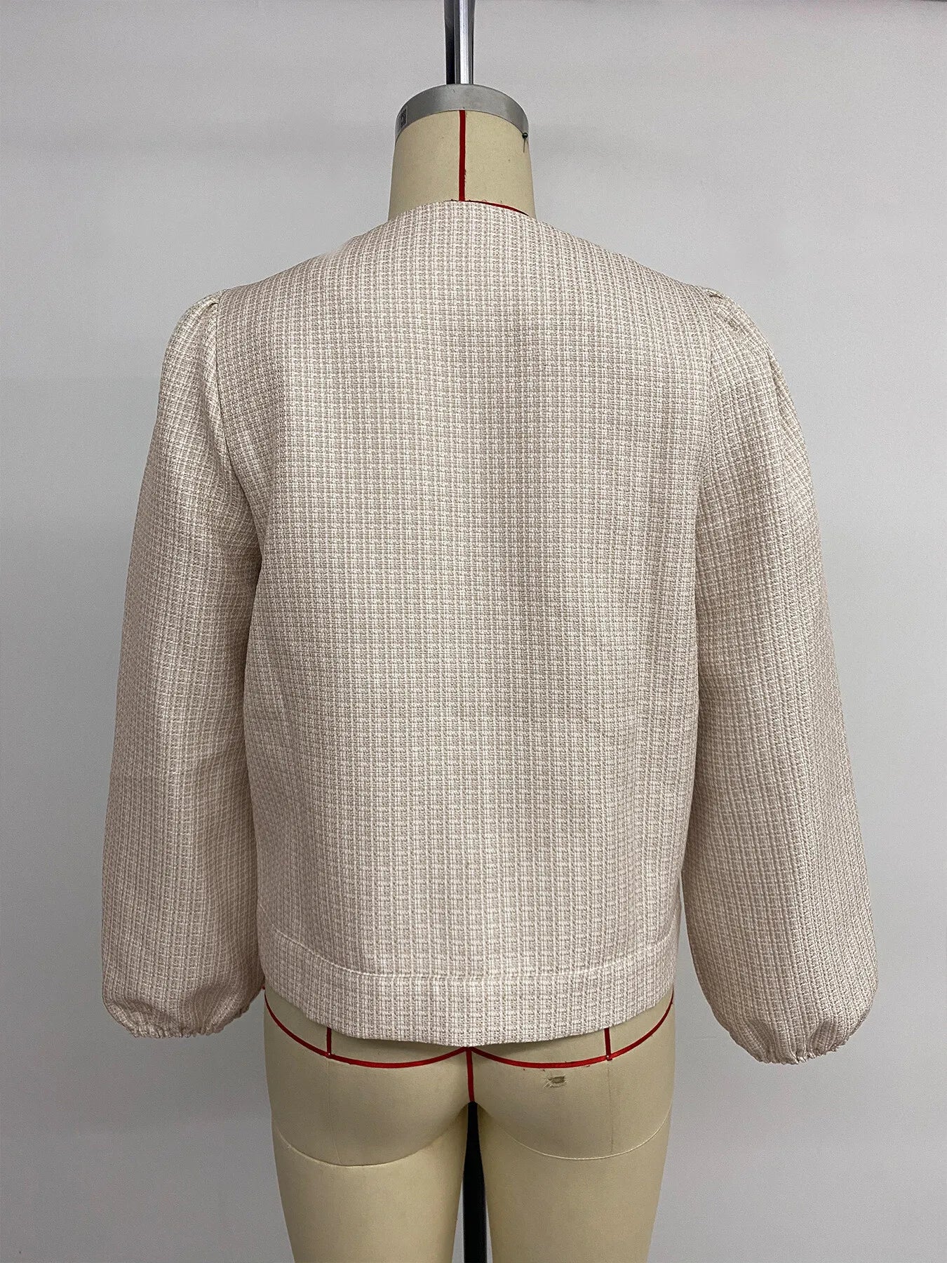 Button-Front Jacket with Pocket Details - Fashorio