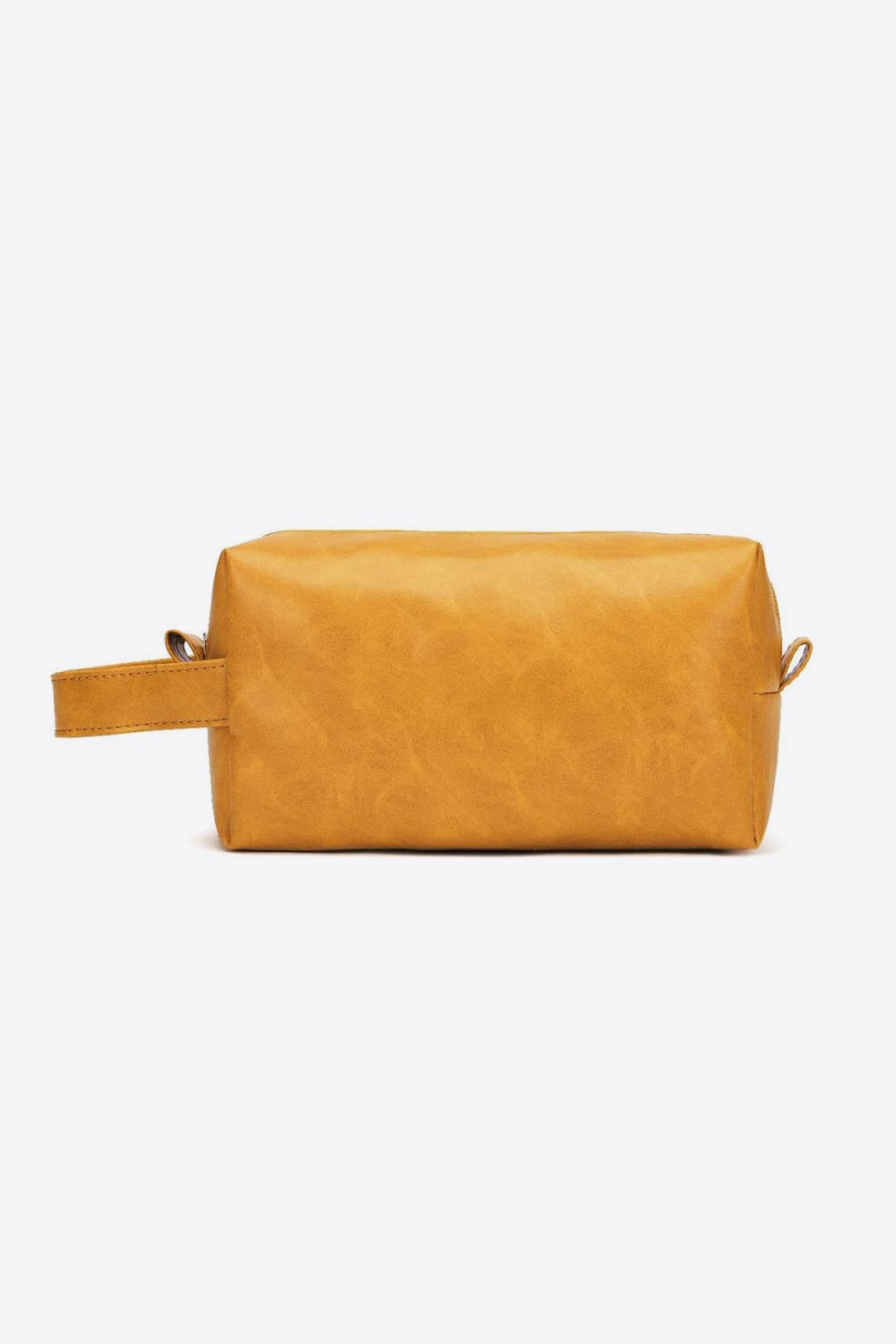 PU Leather Makeup Bag Gold One Size - Fashorio