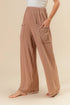 BiBi 2tone Cord Rib Waist Band Side Pocket Pants PEANUT BUTTER - Fashorio