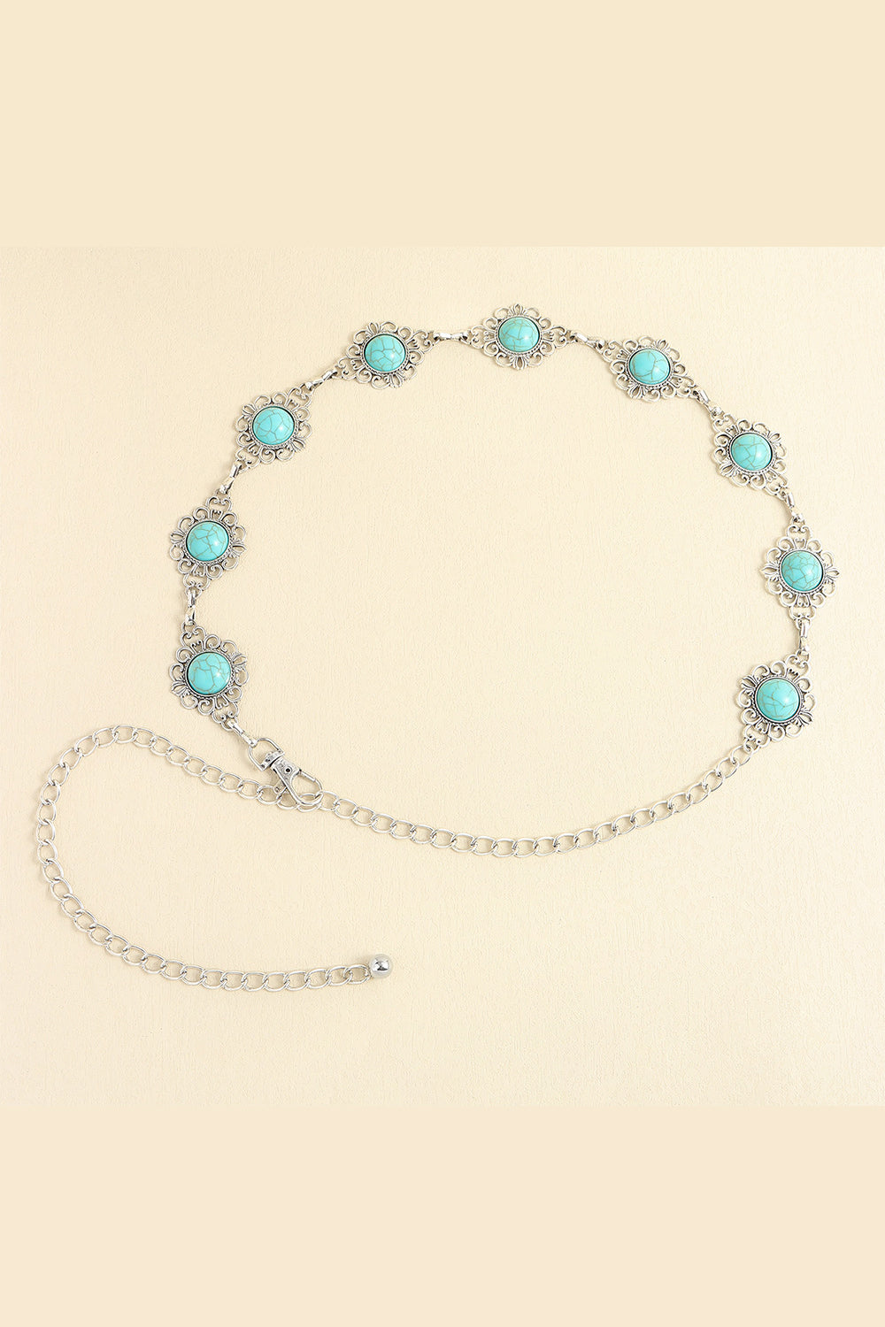 Vintage Turquoise Alloy Belt Style F One Size - Fashorio