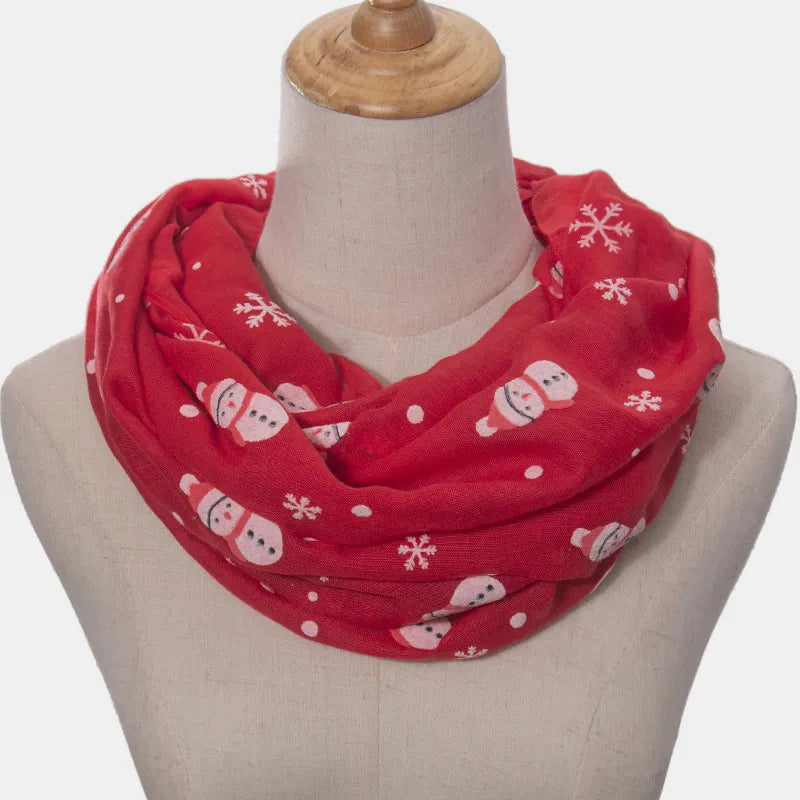 Fringe Snowman Polyester Scarf - Fashorio