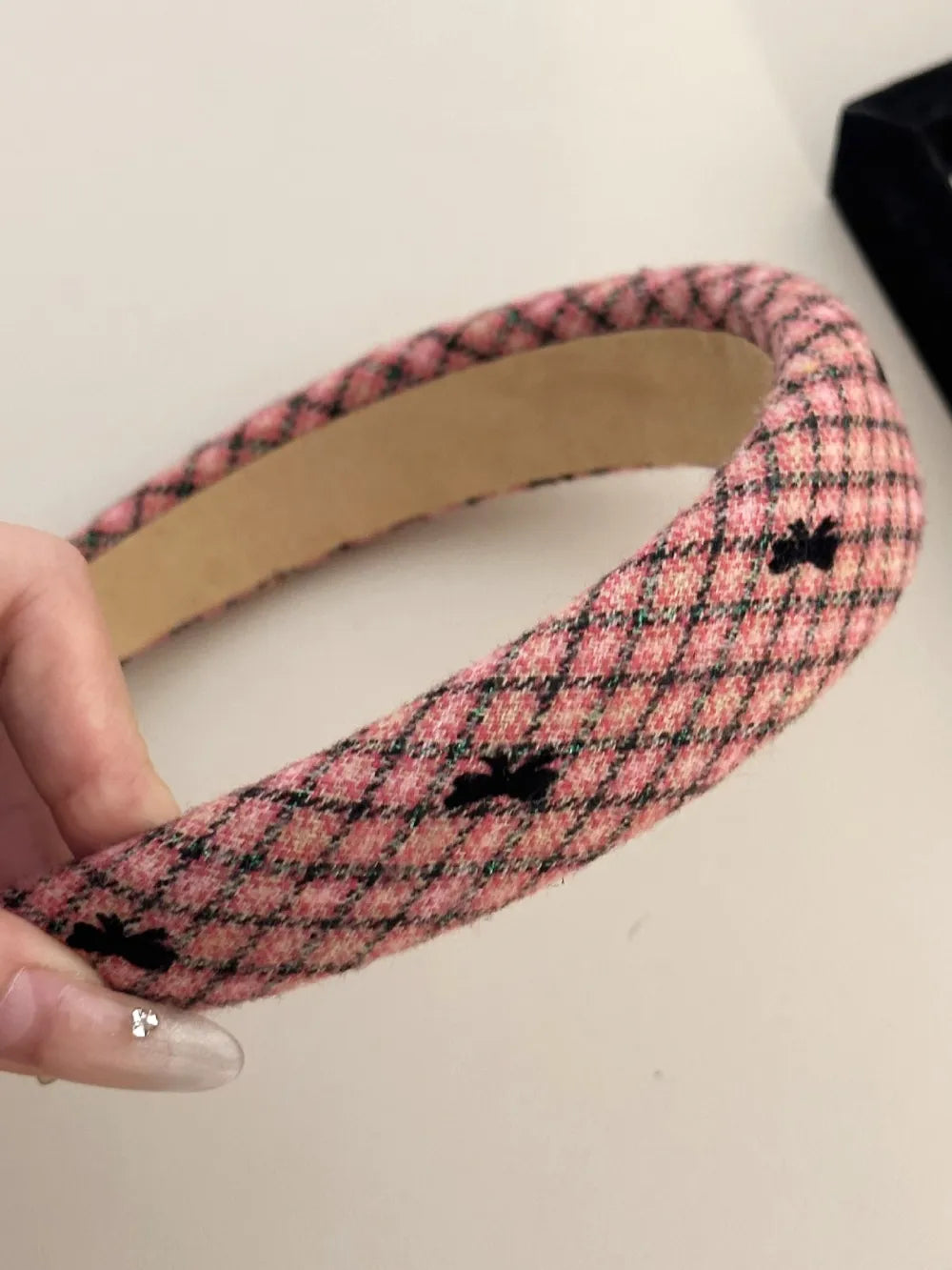 Plaid Bow Wide Headband - Fashorio