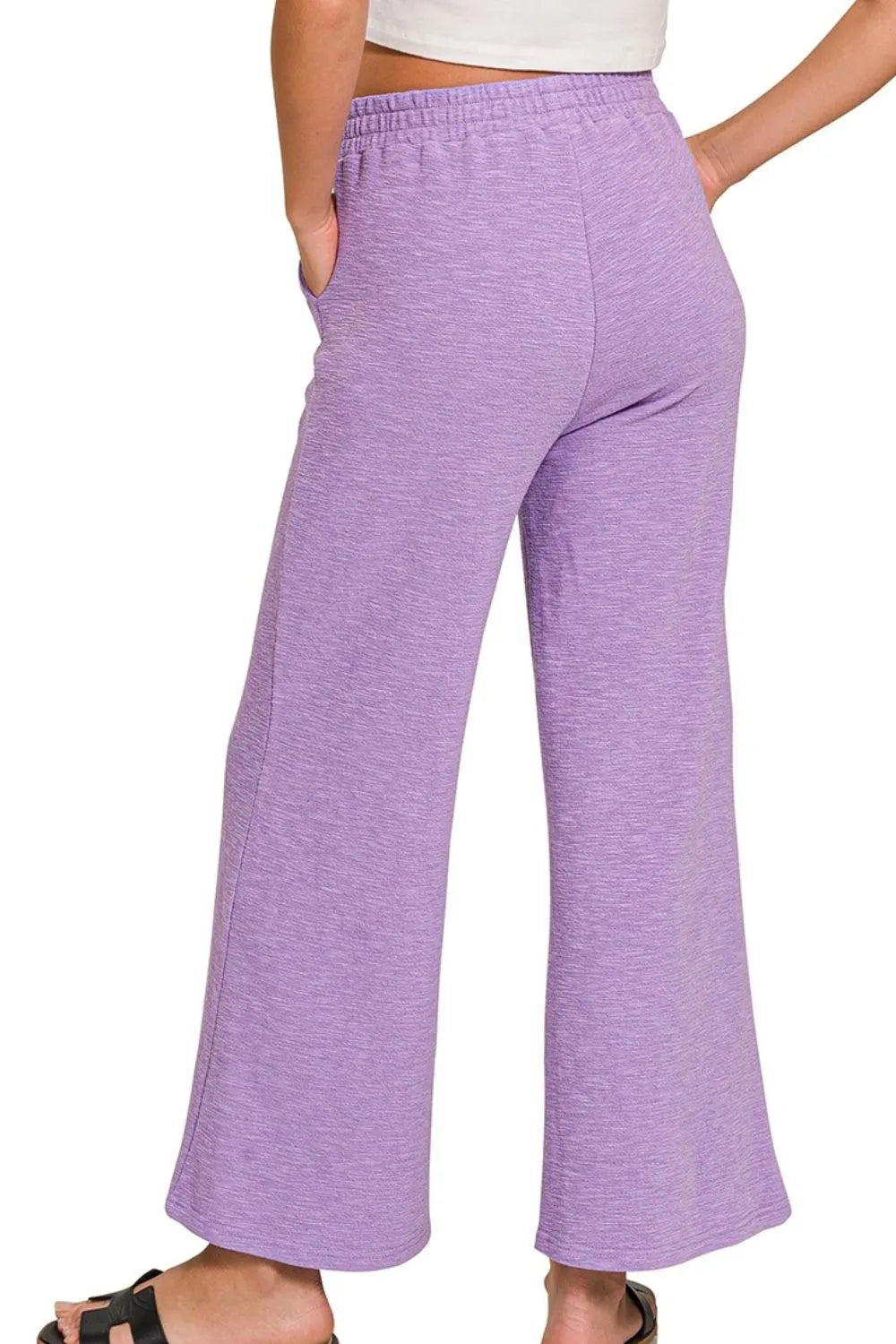 Zenana Cotton Slub Top & Pants Set - Fashorio