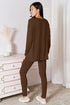 Basic Bae Full Size V-Neck Soft Rayon Long Sleeve Top and Pants Lounge Set - Fashorio