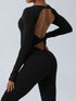 Twisted Backless Long Sleeve Jumpsuit - Fashorio