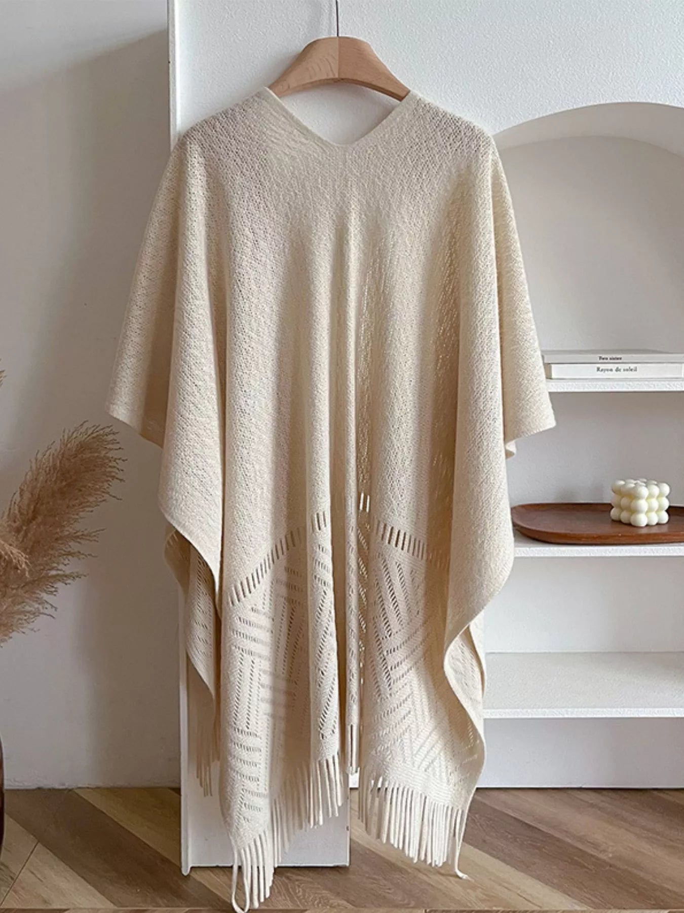 Fringe Open Front Cardigan - Fashorio