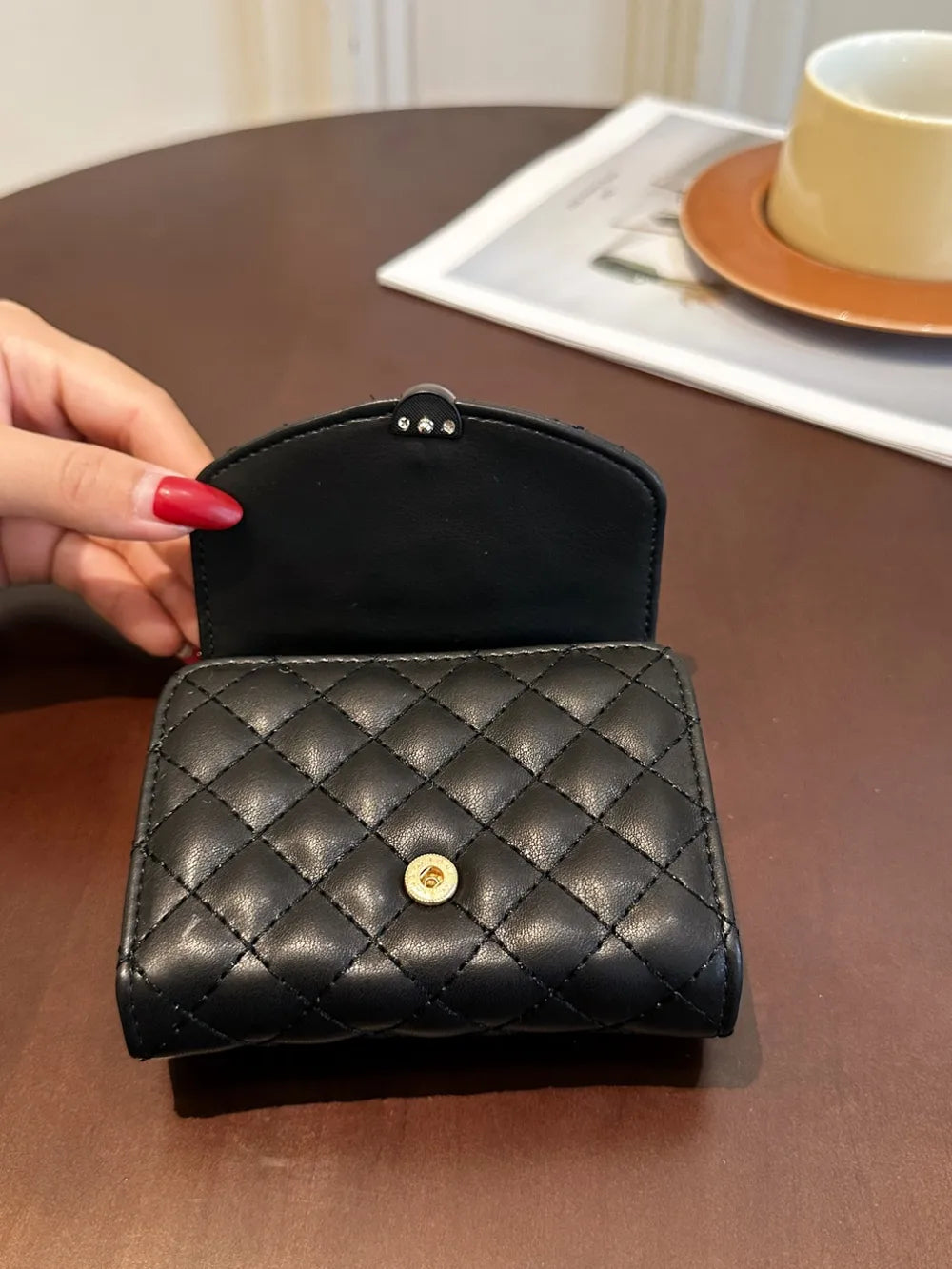 PU Leather Solid Color Wallet - Fashorio
