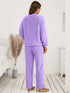Ivy Lane Teddy Long Sleeve Top and Pants Lounge Set - Fashorio