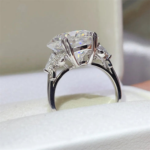 10 Carat Moissanite 925 Sterling Silver Ring - Fashorio