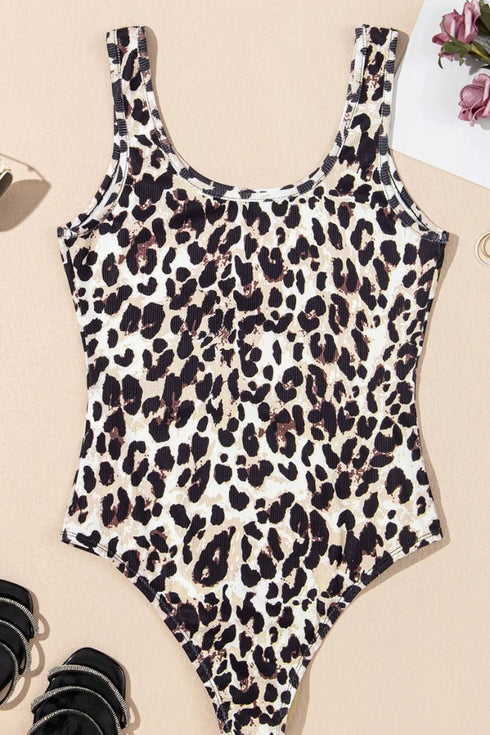 Leopard Sleeveless Bodysuit - Fashorio