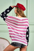 BiBi American Flag Low Gauge Knit Top - Fashorio