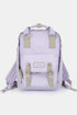 Himawari Contrast Water and Scratch-Resistant Nylon Backpack Bag Lavender One Size - Fashorio