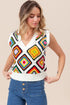 BiBi Diamond Granny Square Sweater Vest - Fashorio