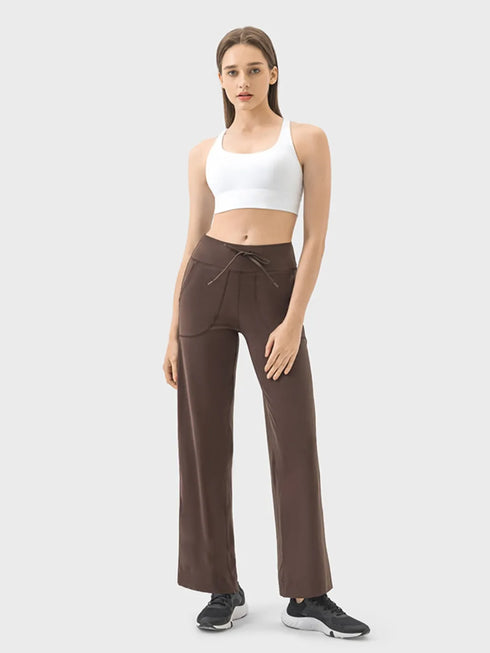 Millennia Drawstring Active Pants with Pockets - Fashorio