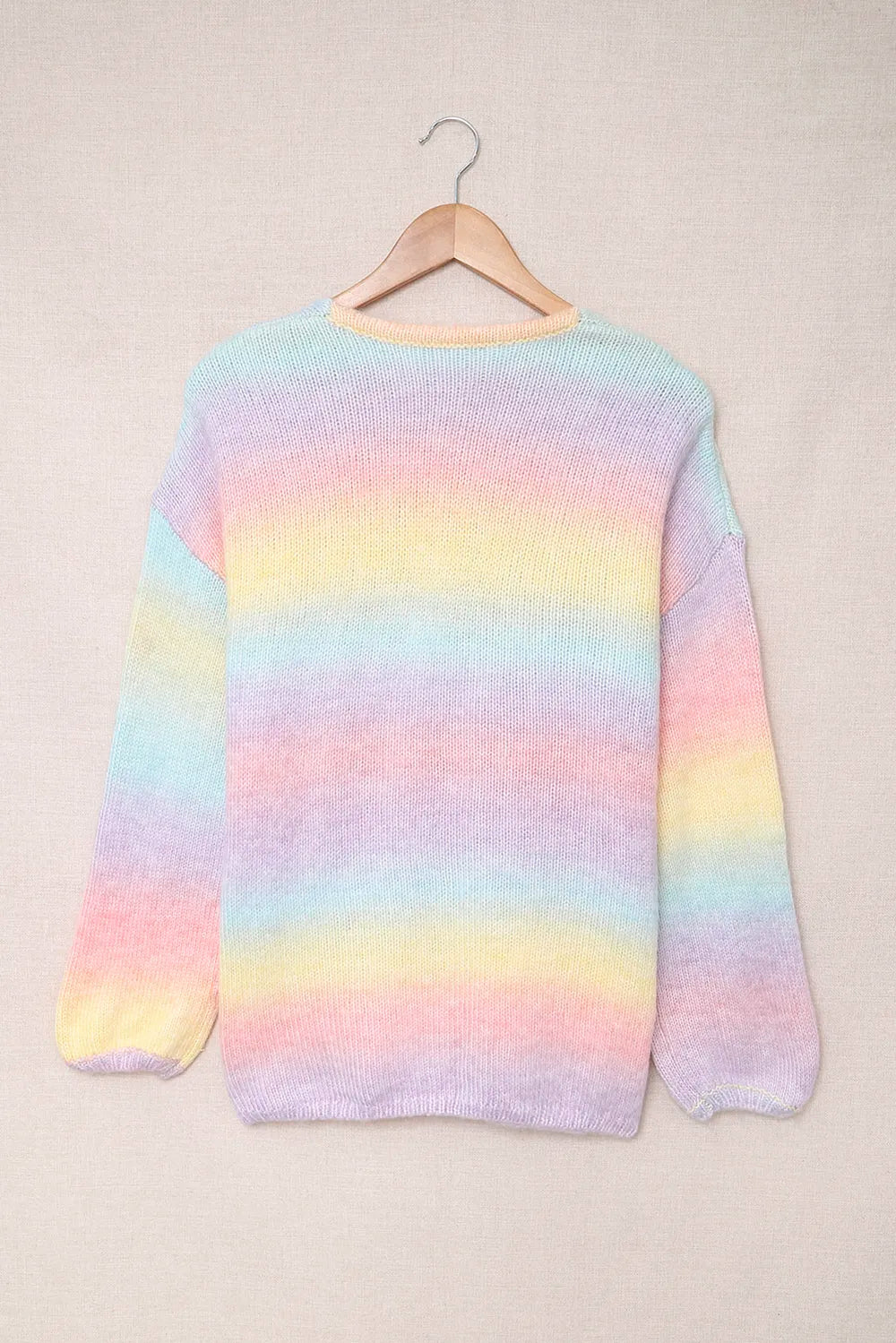 Gradient Open Front Drop Shoulder Cardigan - Fashorio