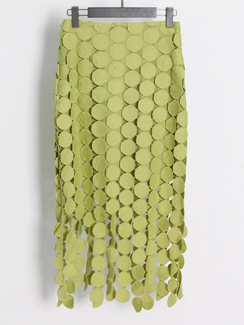 Fringe Midi Skirt - Fashorio