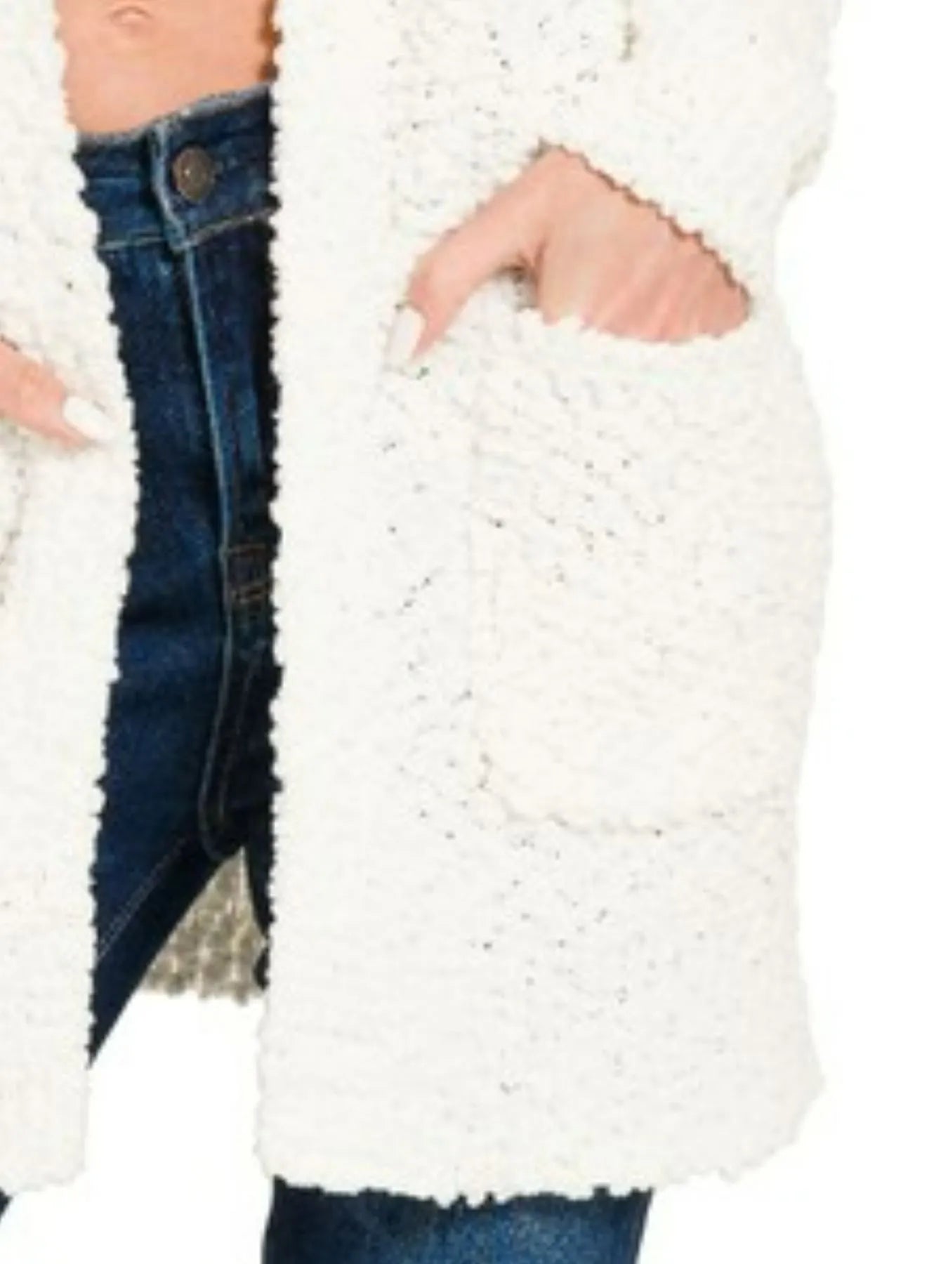 Zenana Long Sleeve Popcorn Sweater Cardigan with Pockets - Fashorio