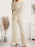 Long Sleeve Lounge Top and Drawstring Pants Set - Fashorio