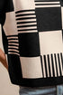 BiBi Checker With Stripes Pattern Sleeveless Sweater - Fashorio