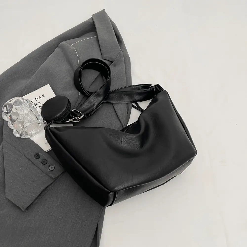 PU Leather Crossbody Bag with Small Purse - Fashorio
