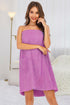 Strapless Robe with pocket Lilac - Fashorio