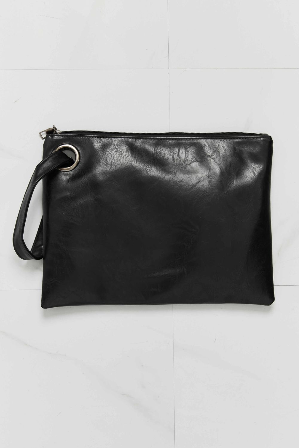 Looking At You PU Leather Wristlet Black One Size - Fashorio