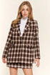 And The Why Full Size Plaid Brushed One Button Blazer - Fashorio