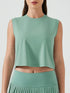 Millennia Round Neck Cropped Active Tank - Fashorio