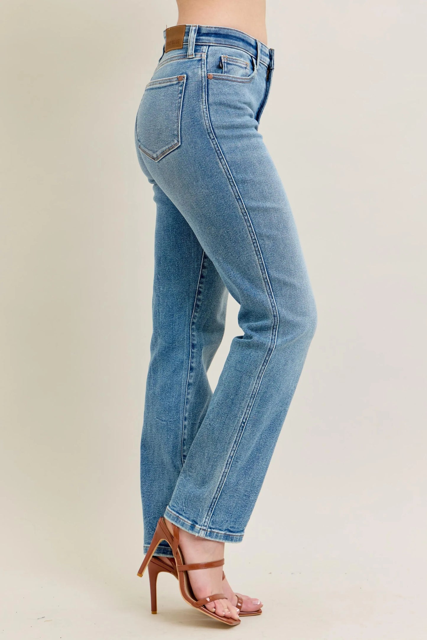 Judy Blue Full Size Hw Vintage Straight Jeans Plus Size - Fashorio